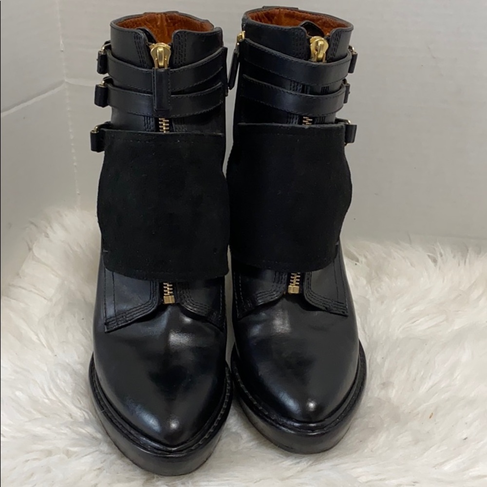 GIVENCHY Women's Black Leather Wedge Strap
